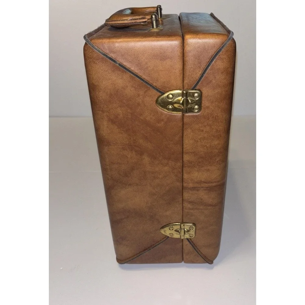 Vintage Benchmark Travel Bars Two Bottle Bar Brown Picnic